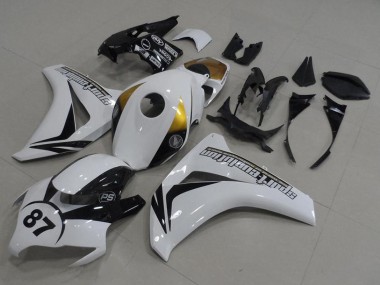 Carenados Moto Honda CBR1000RR 2008-2011 - Blanco Oro Negro Brillante 87 Baratos