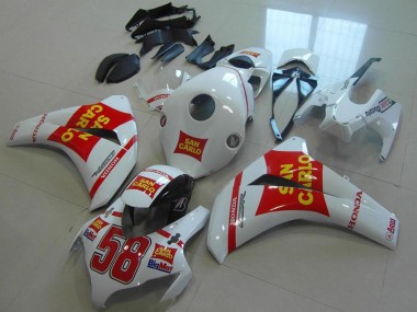 Carenados Moto Honda CBR1000RR 2008-2011 - Blanco Rojo Amarillo San Carlo 58 Baratos