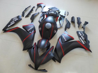 Carenados Moto Honda CBR1000RR 2012-2016 - Negro Mate Rojo Raya Baratos