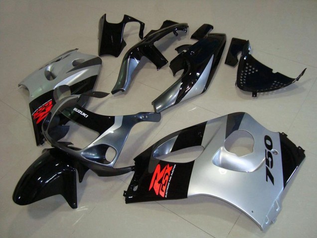 Carenados Moto Suzuki GSXR 750 1996-2000 - Negro Brillante Plata Baratos
