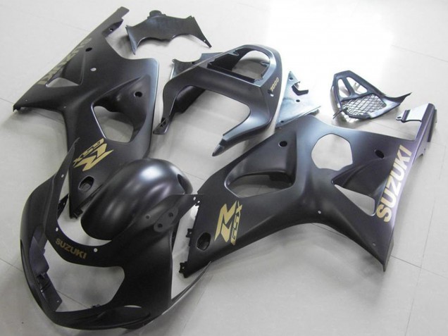 Carenados Moto Suzuki GSXR 1000 2000-2002 - Negro Mate Oro Calcomanía Baratos