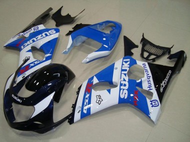 Carenados Moto Suzuki GSXR 1000 2000-2002 - Blanco Azul Negro Brillante Baratos