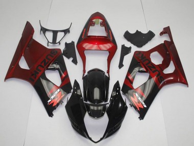 Carenado Moto Suzuki GSXR 1000 2003-2004 - Rojo Negro Brillante Baratos