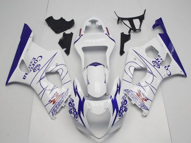 Carenados Moto Suzuki GSXR 1000 2003-2004 - Blanco Azul Corona Alstare Baratos