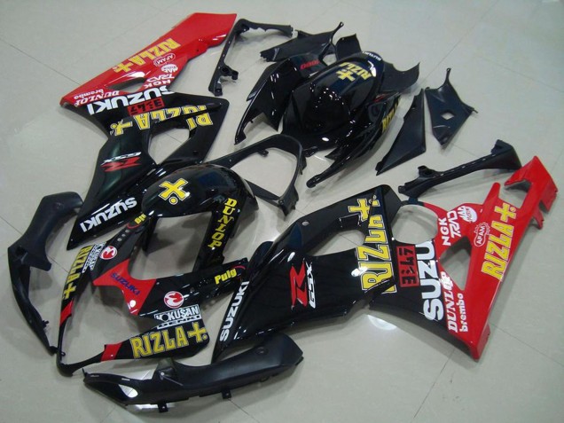 Carenados Moto Suzuki GSXR 1000 2005-2006 - Negro Brillante Rojo Oro Rizla Baratos