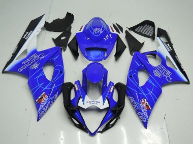 Carenados Moto Suzuki GSXR 1000 2005-2006 - Azul Blanco Negro Corona Baratos
