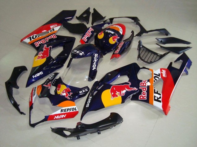 Carenados Moto Suzuki GSXR 1000 2005-2006 - Azul Oscuro Amarillo Rojo Bull Repsol Baratos