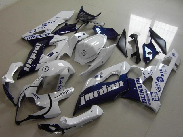 Carenados Moto Suzuki GSXR 1000 2005-2006 - Blanco Azul Oscuro Jordan Baratos