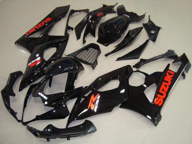 Carenados Moto Suzuki GSXR 1000 2005-2006 - Negro Brillante Rojo Calcomanía Baratos