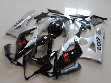 Kits Carenado Moto Suzuki GSXR 1000 2005-2006 - Plata Negro Rojo Baratos