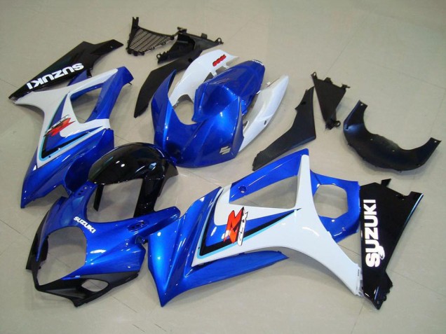 Carenado Moto Suzuki GSXR 1000 2007-2008 - Blanco Azul Negro OEM Estilo Baratos