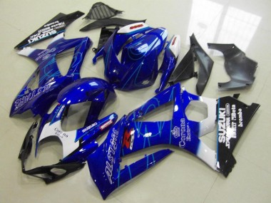 Carenado Moto Suzuki GSXR 1000 2007-2008 - Azul Blanco Negro Corona Baratos