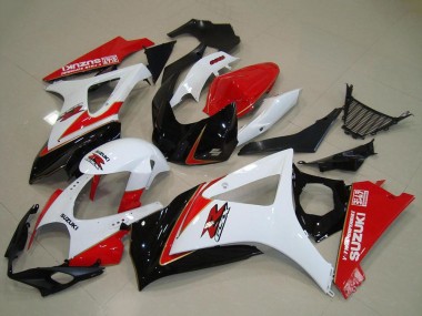 Kits Carenado Moto Suzuki GSXR 1000 2007-2008 - Blanco Rojo Negro Baratos