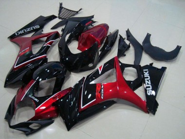 Carenado Moto Suzuki GSXR 1000 2007-2008 - Rojo Negro Brillante Baratos