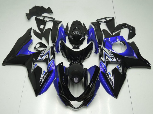 Carenados Moto Suzuki GSXR 1000 2009-2016 - Negro Brillante Azul Baratos