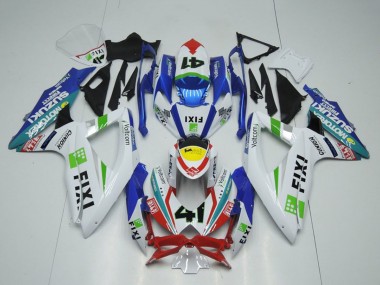 Carenados Moto Suzuki GSXR 1000 2009-2016 - Blanco Azul Rojo Amarillo Verde Fixi 41 Baratos