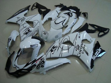 Carenados Moto Suzuki GSXR 1000 2009-2016 - Blanco Negro Corona Baratos