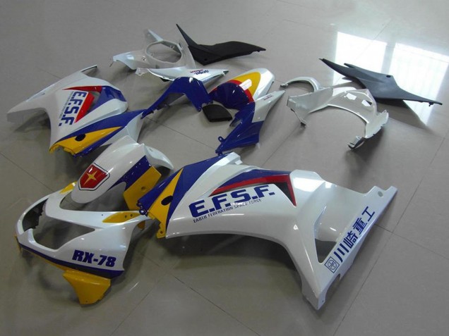 Carenados Moto Kawasaki ZX250R 2008-2012 - Blanco Amarillo Azul Rojo EFSF RX-78 Baratos