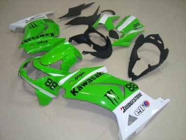 Carenados Moto Kawasaki ZX250R 2008-2012 - Blanco Verde Negro Monstruo 88 Baratos