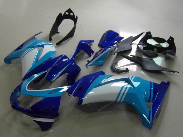 Carenados Moto Kawasaki ZX250R 2008-2012 - Azul Claro Blanco Azul Oscuro Baratos