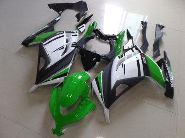 Carenados Moto Kawasaki ZX300R 2013-2018 - Blanco Verde Negro Mate Baratos