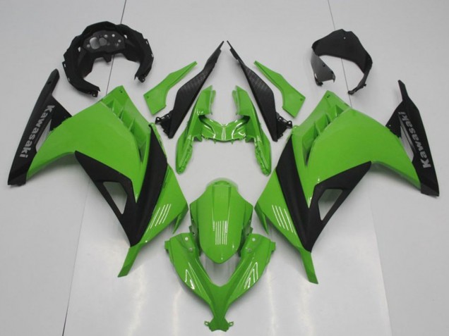 Carenados Moto Kawasaki ZX300R 2013-2018 - Verde Negro Mate OEM Estilo Baratos