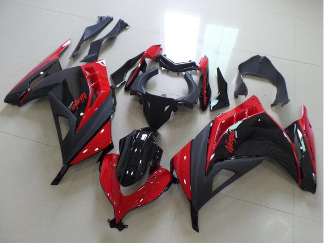 Carenados Moto Kawasaki ZX300R 2013-2018 - Rojo Negro Brillante Negro Mate Baratos