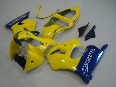 Carenados Moto Kawasaki ZX6R 2000-2002 - Amarillo Azul Baratos