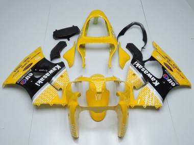 Carenados Moto Kawasaki ZX6R 2000-2002 - Amarillo Blanco Negro Elf Bridgestone Baratos