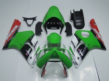 Carenados Moto Kawasaki ZX6R 2003-2004 - Verde Blanco Negro Rojo Motocard Baratos
