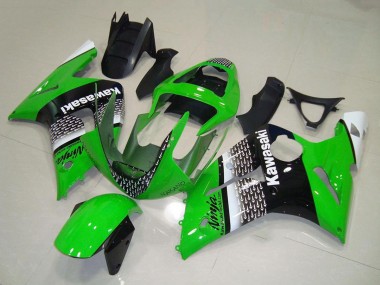 Carenado Moto Kawasaki ZX6R 2003-2004 - Verde Blanco Negro Baratos