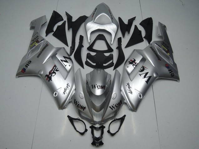 Carenados Moto Kawasaki ZX6R 2007-2008 - Plata West Baratos