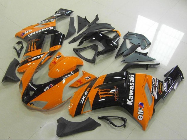 Carenados Moto Kawasaki ZX6R 2007-2008 - Naranja Monstruo Baratos