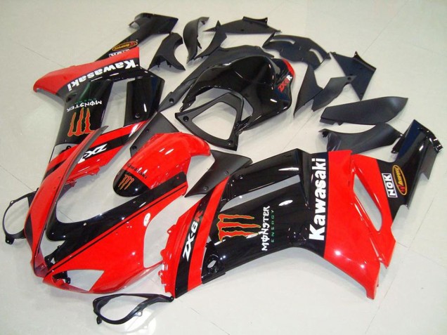 Carenados Moto Kawasaki ZX6R 2007-2008 - Monstruo In Rojo Baratos