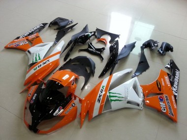 Carenados Moto Kawasaki ZX6R 2009-2012 - Naranja Blanco Negro Brillante Verde Elf Bridgestone Monstruo Baratos