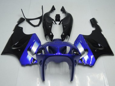 Carenados Moto Kawasaki ZX7R 1996-2003 - Azul Plata Negro Brillante Baratos