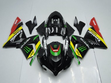 Carenados Moto Kawasaki ZX10R 2004-2005 - Negro Brillante Rojo Amarillo Verde Monstruo Baratos