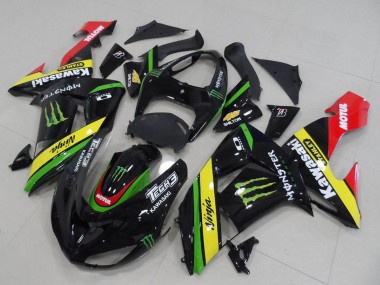 Carenados Moto Kawasaki ZX10R 2006-2007 - Negro Brillante Rojo Amarillo Verde Monstruo Baratos