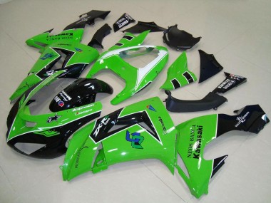 Carenados Moto Kawasaki ZX10R 2006-2007 - Verde Blanco Negro Brillante Baratos