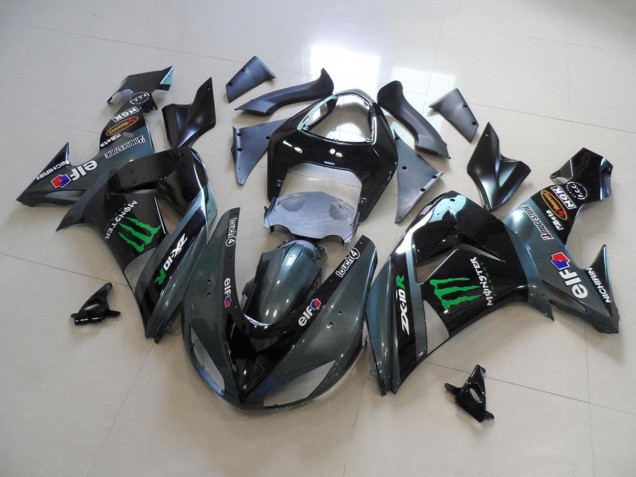 Carenados Moto Kawasaki ZX10R 2006-2007 - Negro Brillante Negro Mate Verde Elf Touch4 Monstruo Energy Baratos