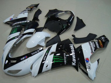 Carenados Moto Kawasaki ZX10R 2006-2007 - Blanco Negro Brillante Verde Elf Monstruo Baratos