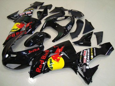 Carenados Moto Kawasaki ZX10R 2006-2007 - Negro Brillante Amarillo Rojo Bull Baratos