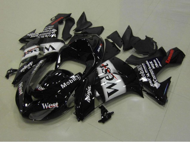 Carenados Moto Kawasaki ZX10R 2006-2007 - Negro Brillante Blanco West Rojo Baratos