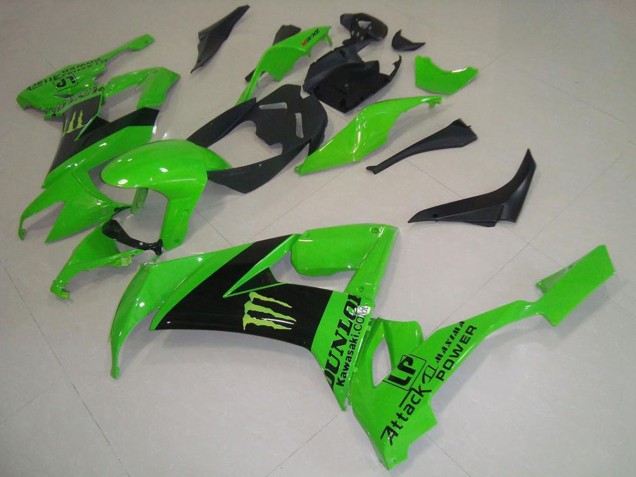 Carenados Moto Kawasaki ZX10R 2008-2010 - Verde Negro Monstruo Dunlop Baratos