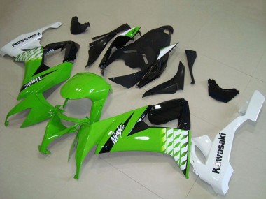 Carenados Moto Kawasaki ZX10R 2008-2010 - Blanco Verde Negro Brillante Baratos