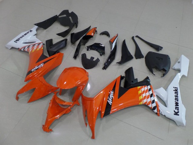 Carenados Moto Kawasaki ZX10R 2008-2010 - Blanco Naranja Negro Baratos