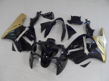Kits Carenado Moto Kawasaki ZX12R 2002-2006 - Negro Brillante Oro Baratos
