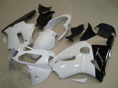 Carenado Moto Kawasaki ZX12R 2002-2006 - Blanco Negro Brillante Baratos