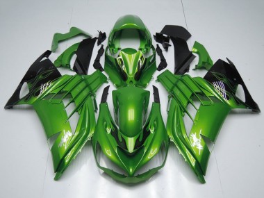 Carenados Moto Kawasaki ZX14R ZZR1400 2012-2024 - Verde Negro Brillante Llama Blanco Ninja Baratos