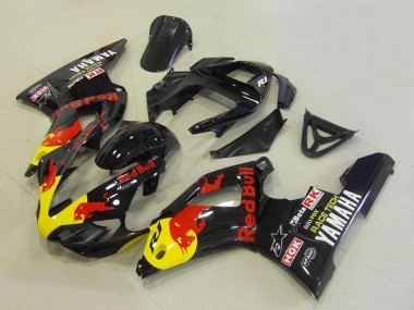 Carenados Moto Yamaha YZF R1 2000-2001 - Negro Brillante Amarillo Rojo Bull Baratos